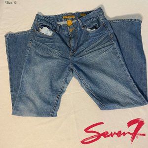 Seven 7 Boot Cut Stretch Jeans Medium Wash 12